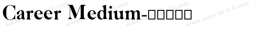 Career Medium字体转换